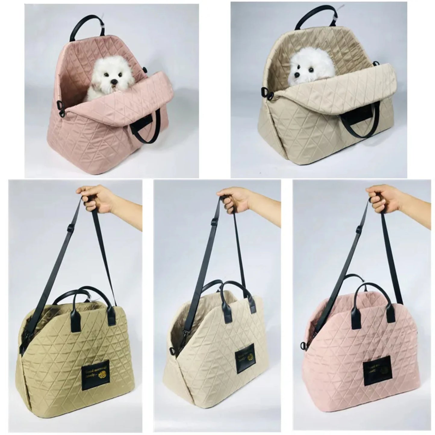 GML Warm and Cozy Non-slip Carrier Bag Beige