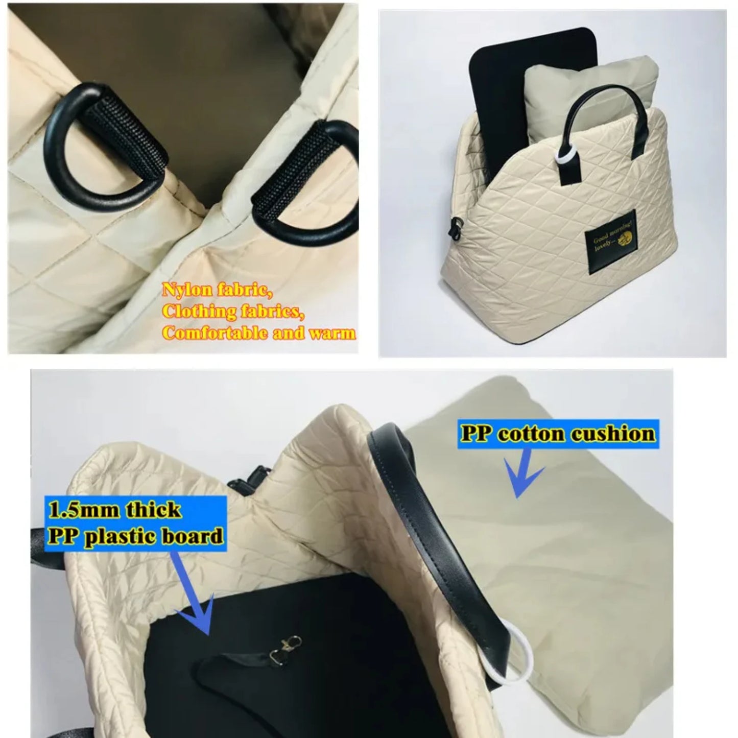 GML Warm and Cozy Non-slip Carrier Bag Lt. Gold